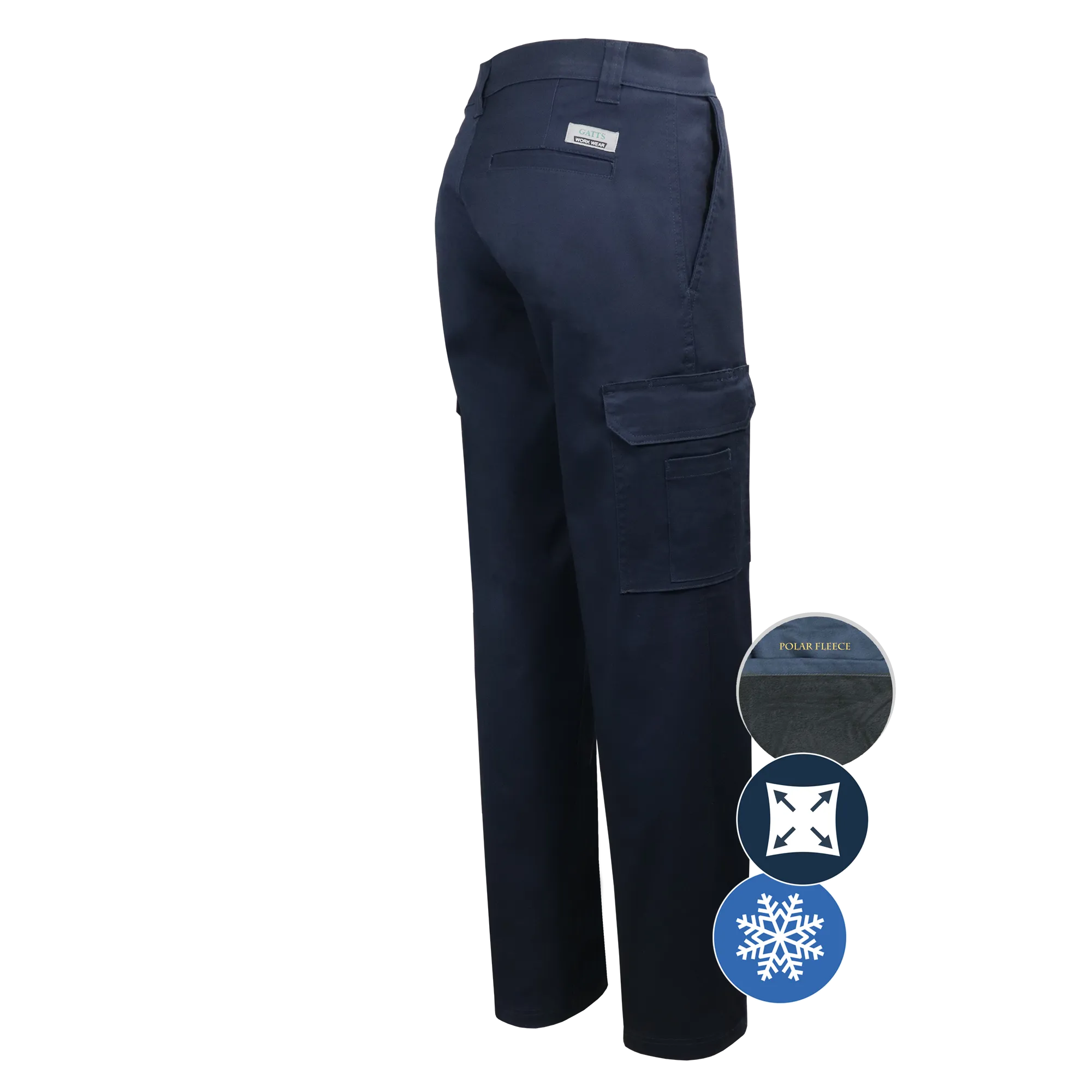 011EXD - Pantalon travail cargo extensible doublé||011EXD - Lined Workwear Stretch cargo pant