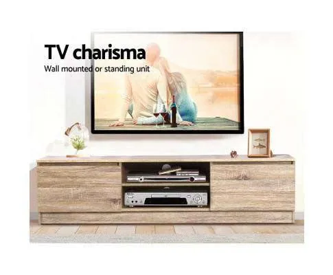160CM TV Stand Entertainment Unit Lowline Storage Cabinet Wooden