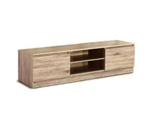 160CM TV Stand Entertainment Unit Lowline Storage Cabinet Wooden