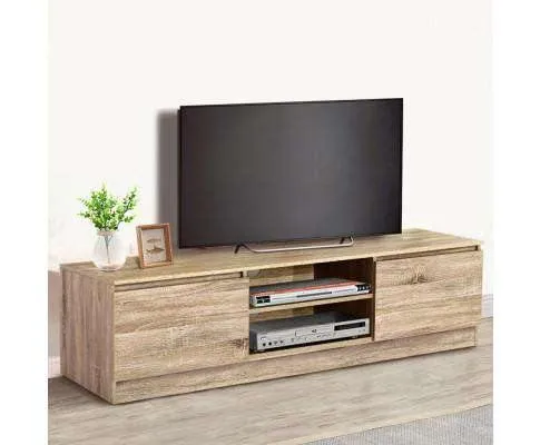 160CM TV Stand Entertainment Unit Lowline Storage Cabinet Wooden