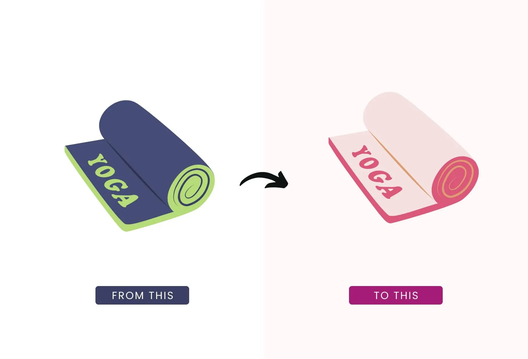 50 Unique Yoga Objects Illustrations Fully Editable in Canva