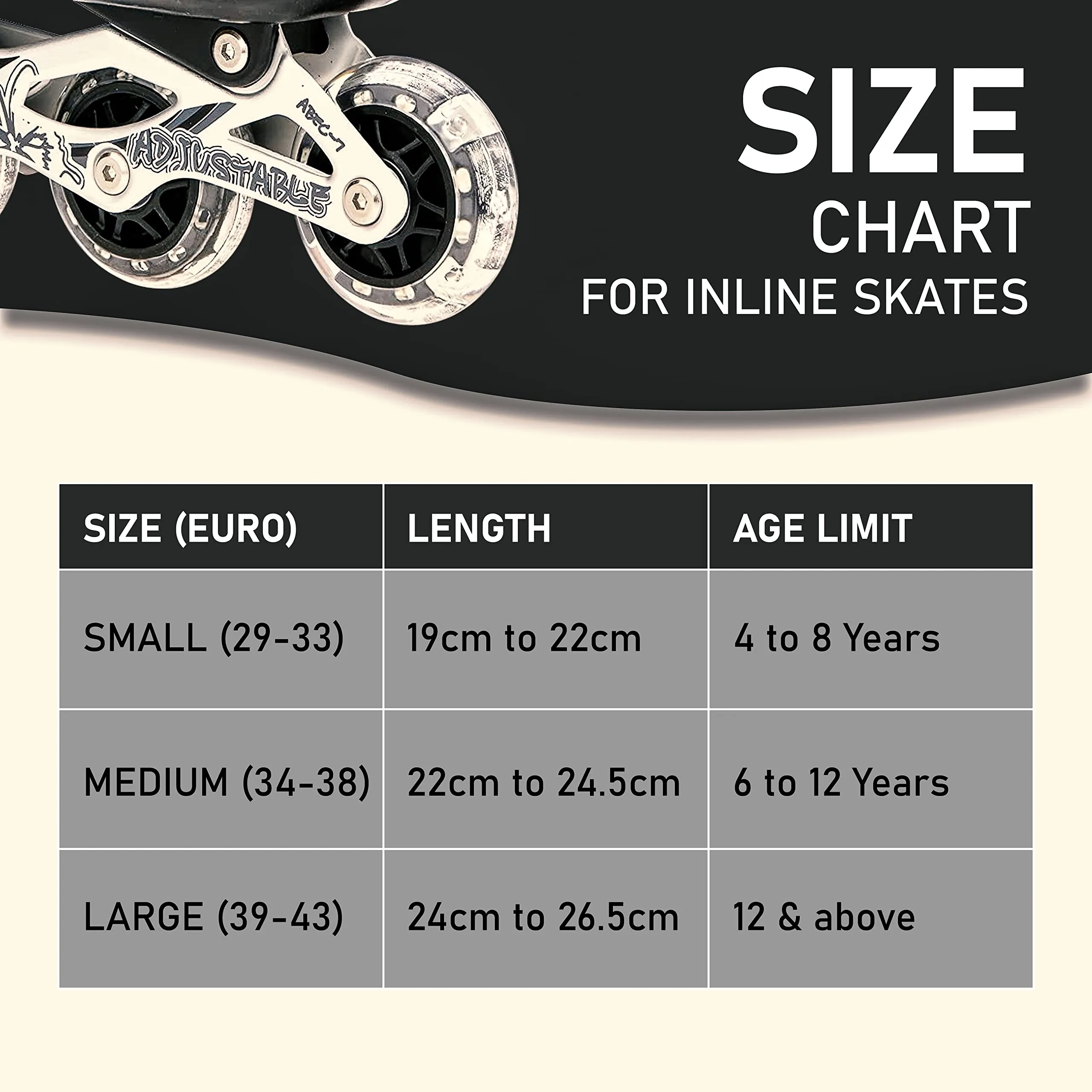 733 Aluminum-Alloy Adjustable Inline Skates | 70mm Wheels | Large (Black)
