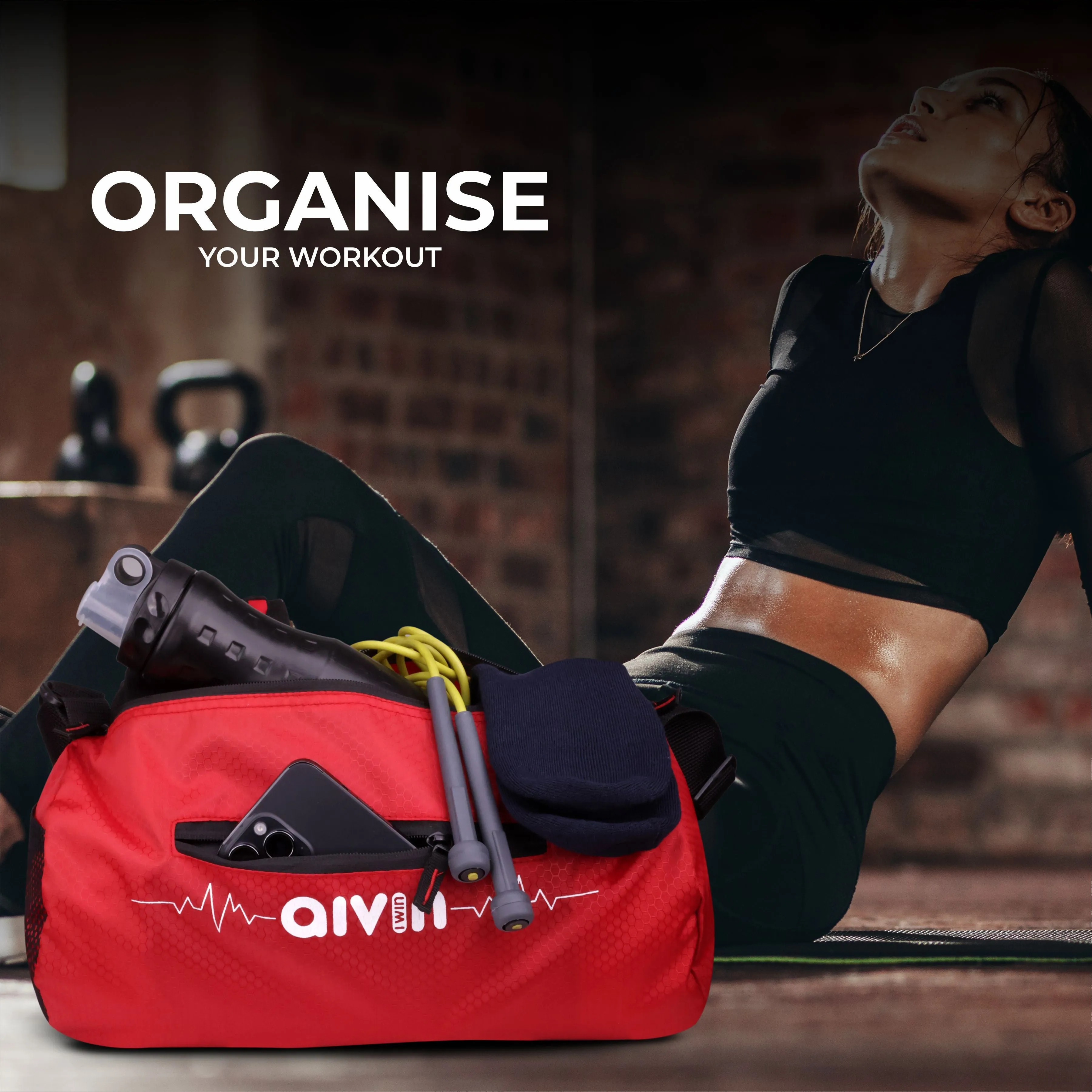 Aivin  Attract Pro Basic Duffel Bags - Red