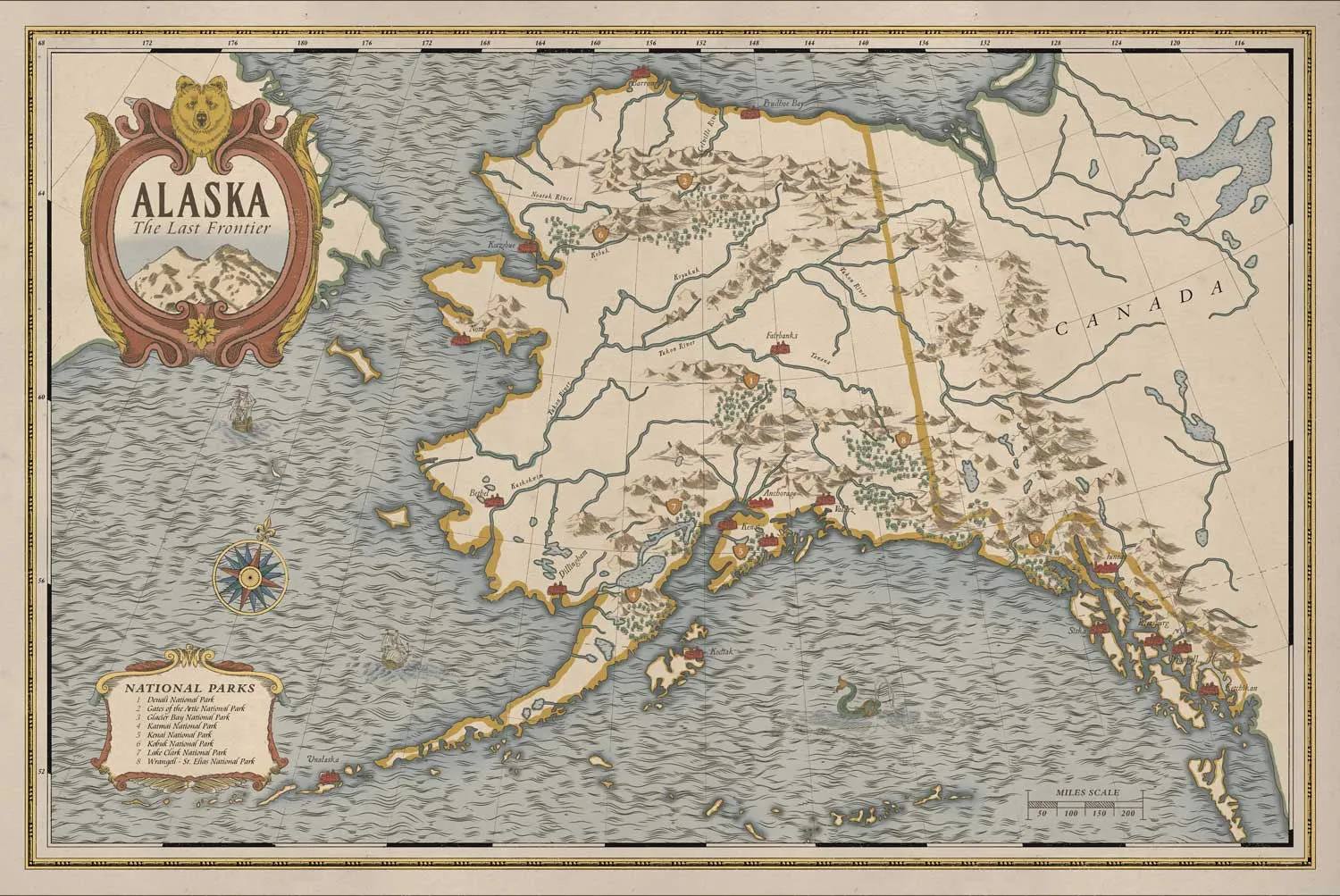 Alaska National Parks Map