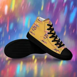 Anime Rain Girl Women’s high top canvas shoes