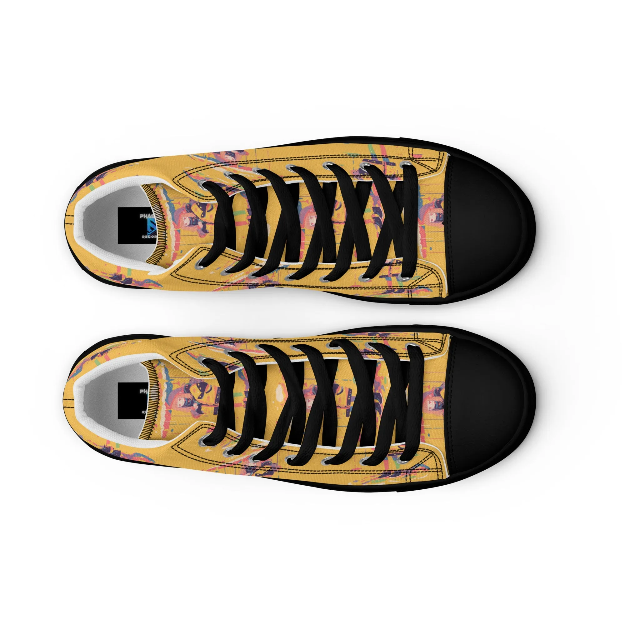 Anime Rain Girl Women’s high top canvas shoes