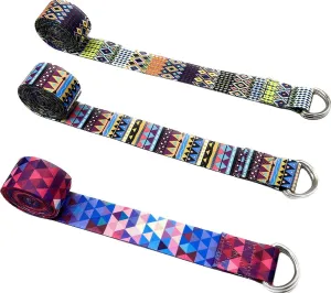 Aozora Yoga Strap for Stretching Yoga Bands Yoga Belt Pilates Straps with Extra Safe Adjustable D-Ring Buckle, 8 feet Non-Elastis Yoga Accessories for Pilates