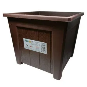 BABA SQ(L)-180 Dark Brown Plastic Pot (17.8cmL x 17.8cmW x 15.9cmH)