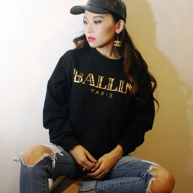 BALLIN GOLD FOIL SWEATSHIRT