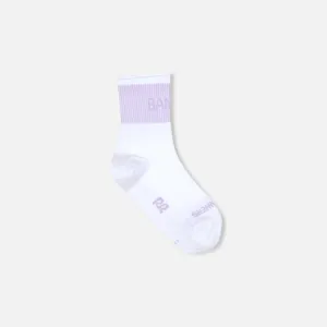 Bandit Running: Lite Run Ribbed Sock - White/Thistle (2 Pack)