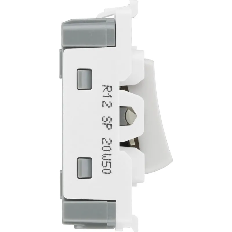 BG R12 Nexus Grid 20A SP 2-Way - White