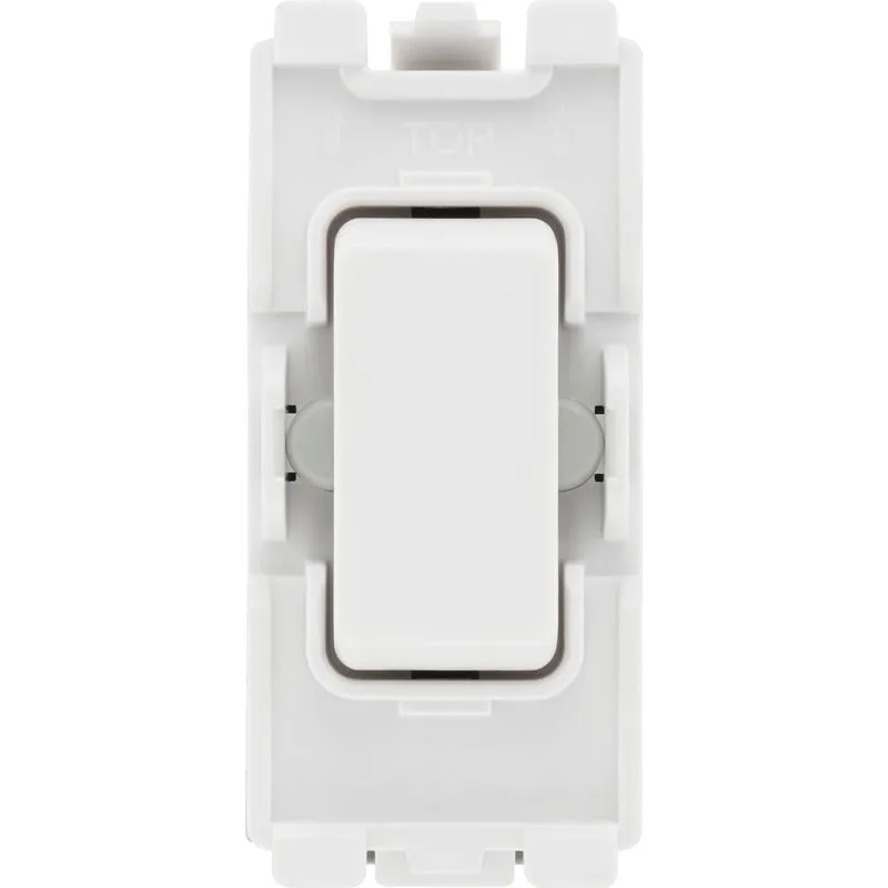 BG R14C Nexus Grid 20A SP 2-Way Retractive (PRESS) Centre Off - White