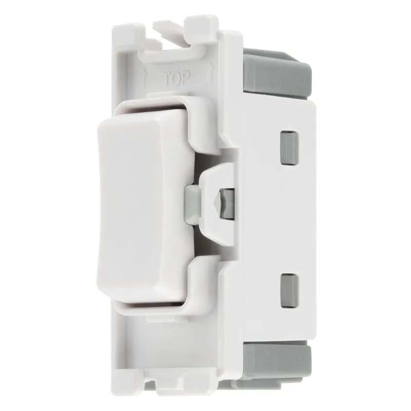 BG R14C Nexus Grid 20A SP 2-Way Retractive (PRESS) Centre Off - White