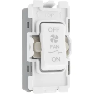 BG R15 Nexus Grid 20A Triple Pole Fan Isolator - White