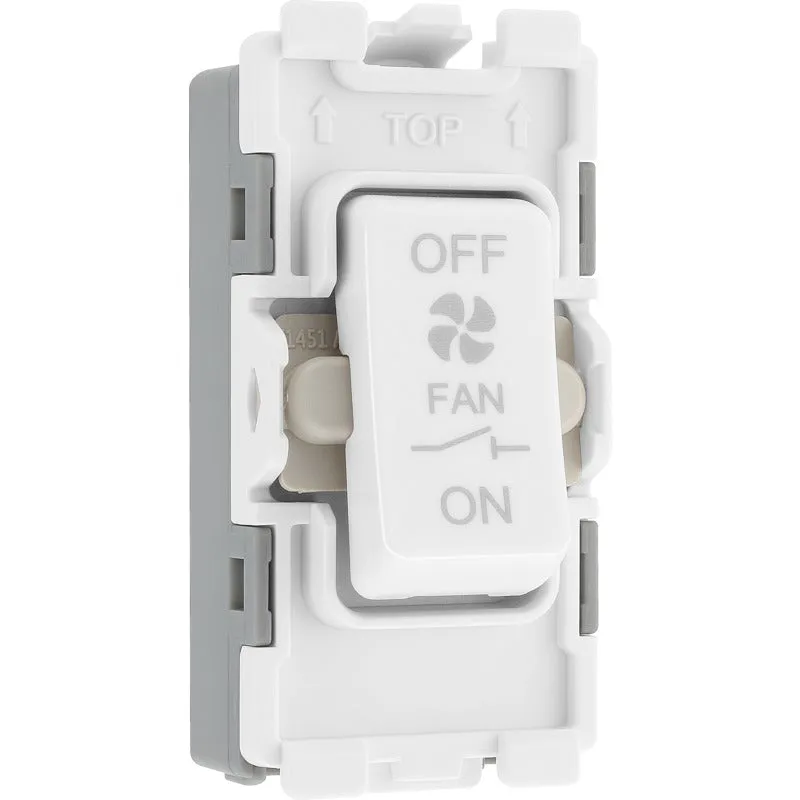 BG R15 Nexus Grid 20A Triple Pole Fan Isolator - White