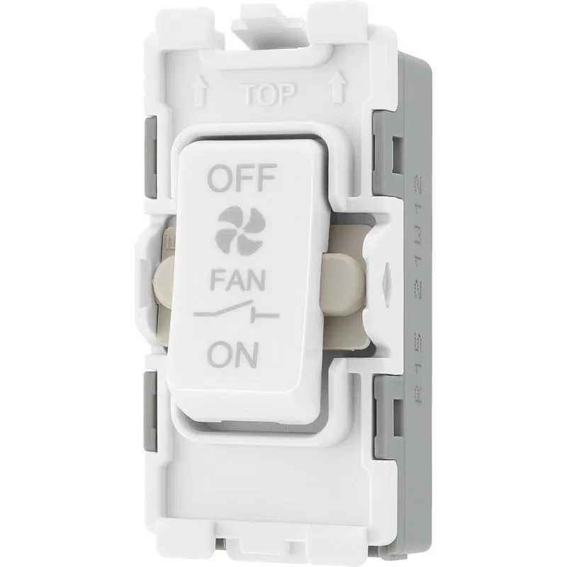 BG R15 Nexus Grid 20A Triple Pole Fan Isolator - White