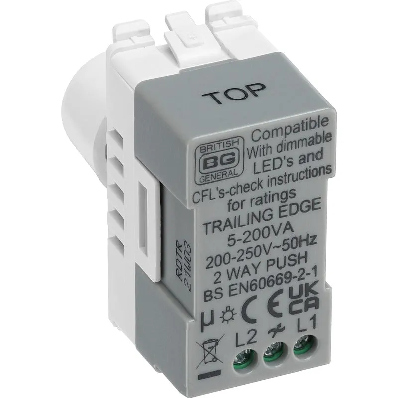 BG RDTR Nexus Grid Dimmer 2-Way 200W Trailing Edge - White