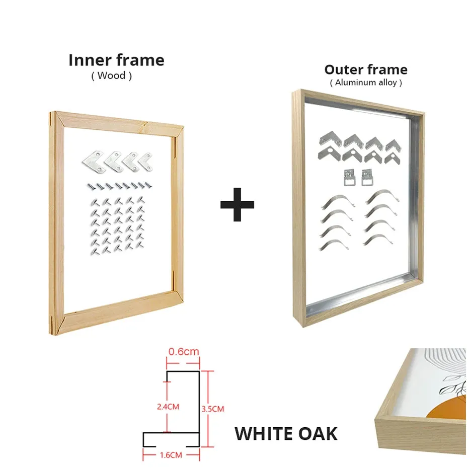 Black & Gold Metal Aluminum Canvas Frame