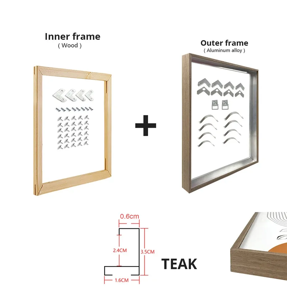 Black & Gold Metal Aluminum Canvas Frame