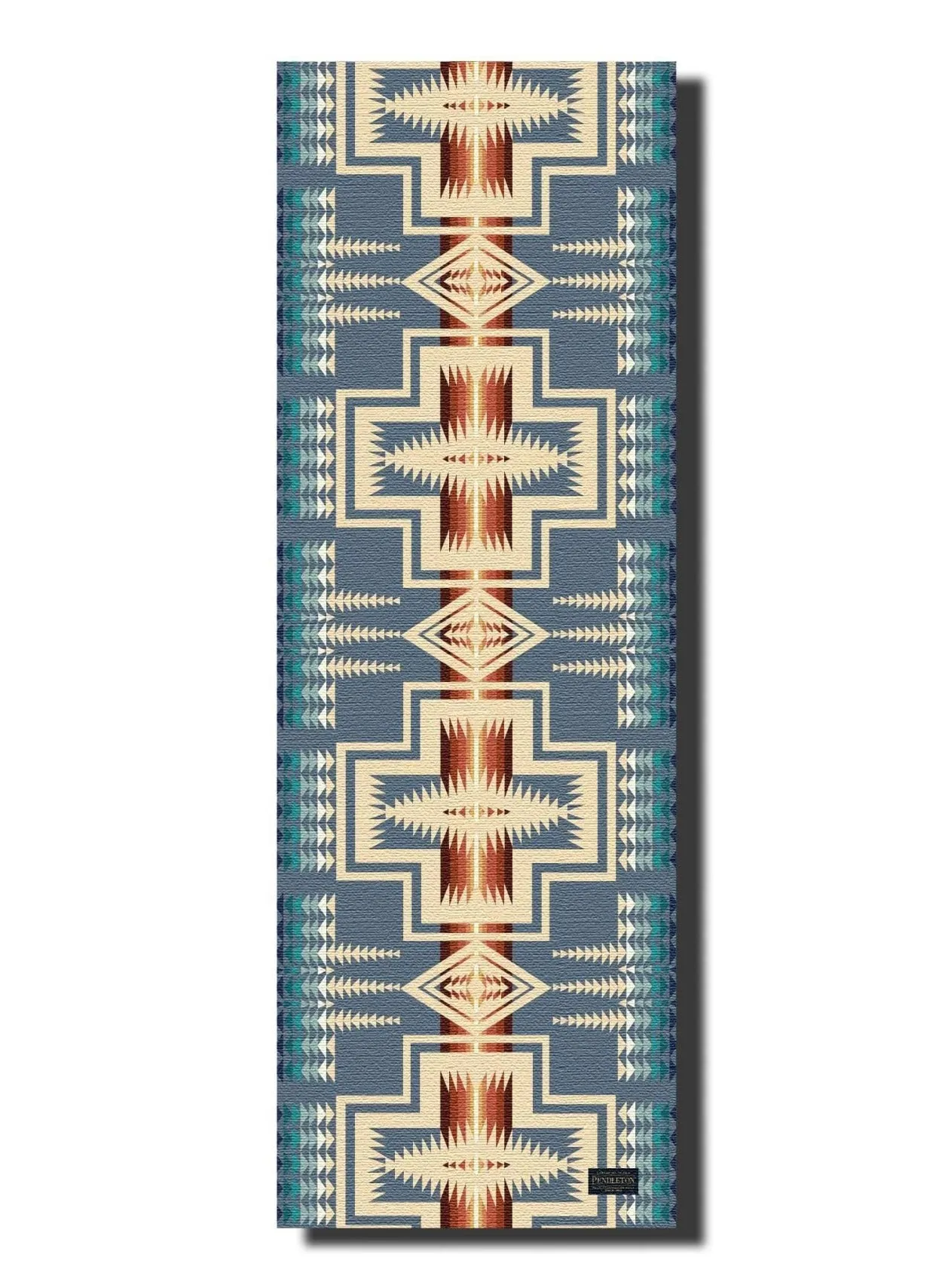 Blue Pendleton Yoga Mat