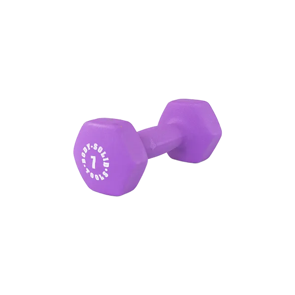Bodysolid Dark Purple 7lb Neoprene Dumbbell