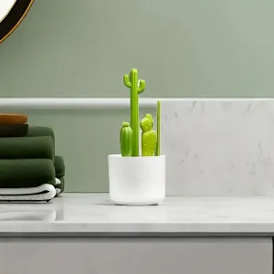 Cactus-Themed Multi-Purpose Cleaning Brush Set