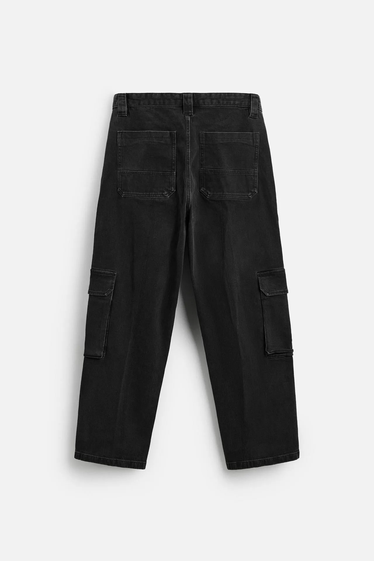CARGO POCKET DENIM TROUSERS