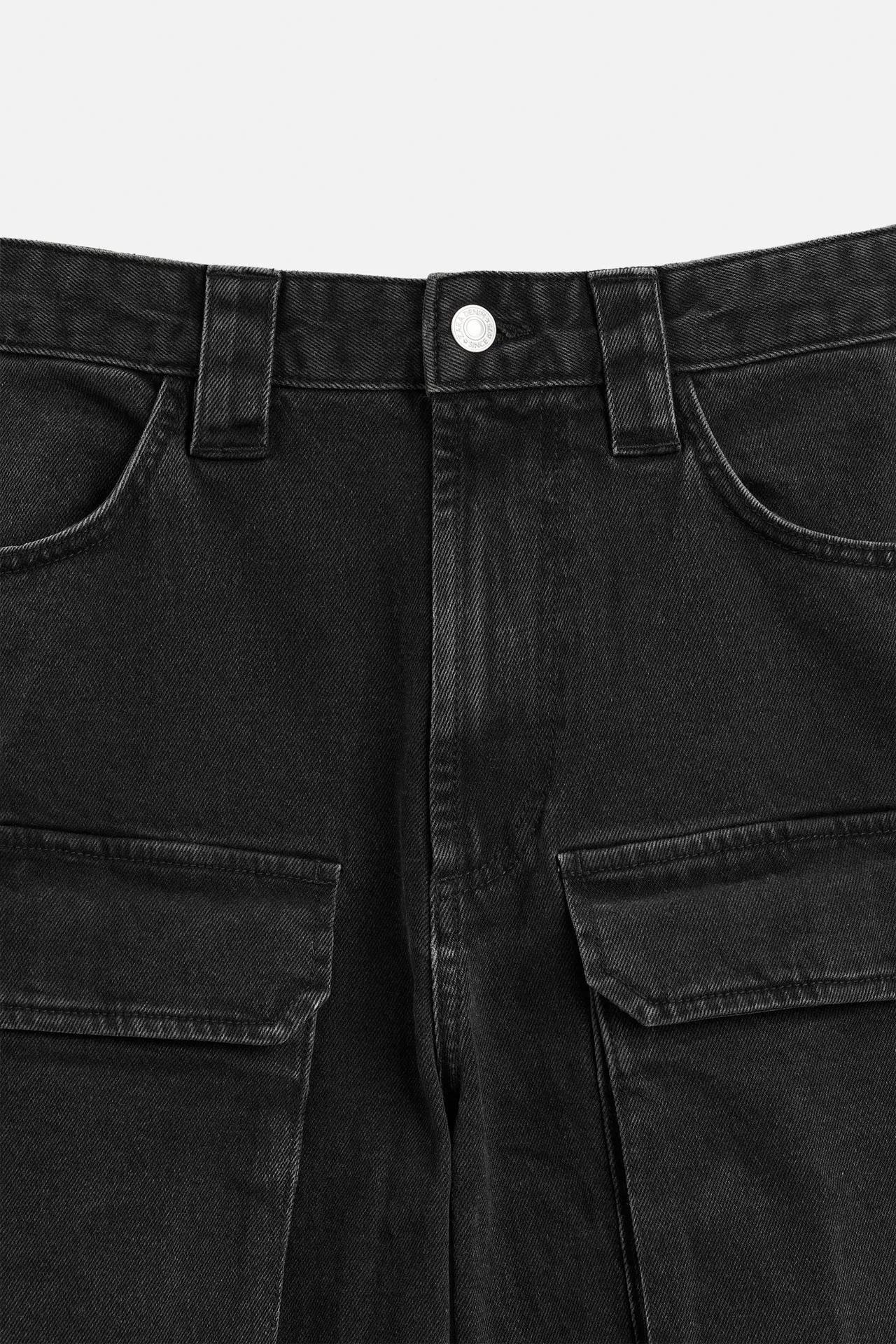 CARGO POCKET DENIM TROUSERS