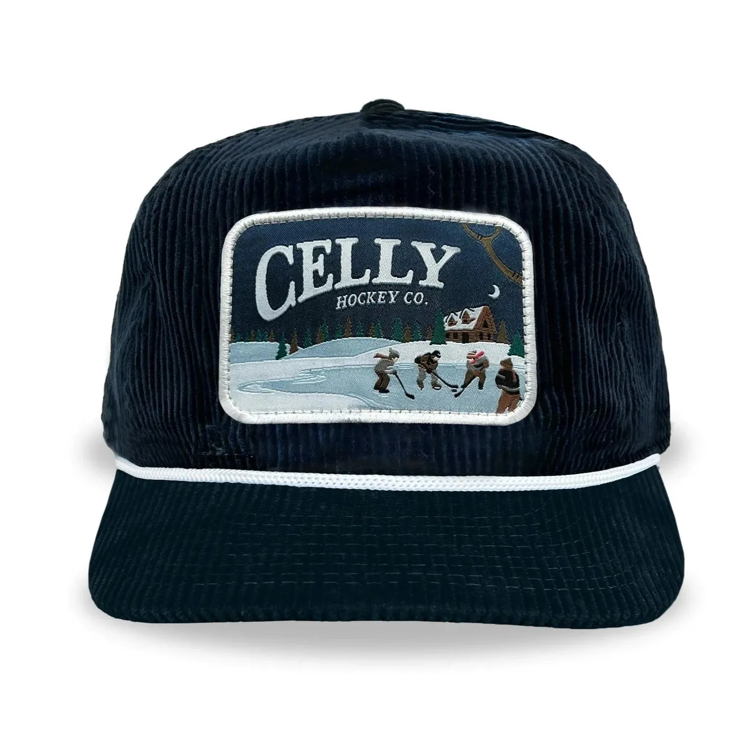 Celly Hockey Moonlight Skate Snapback Hat - Navy Corduroy