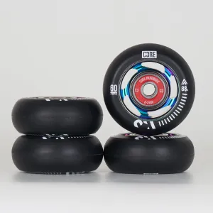 Core Aero Aluminium Wheels 60mm - Neo Chrome Hub (with Abec 9 Bearings)