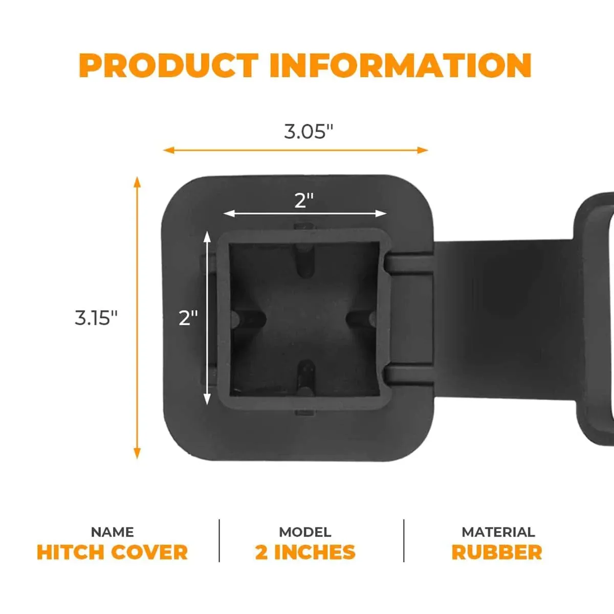 Custom Text For Trailer Hitch Cover, Compatible with All Cars, 2 Pack 2 Inch Receiver Hitch Plug Insert Tube Hitch Plug Trailer Hitch Plug Receiver Tube Cover KX13987