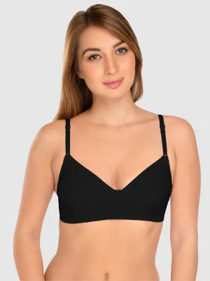 Daisy Dee Black Non Padded Non Wired Full Coverage Bra NCLBR-Black