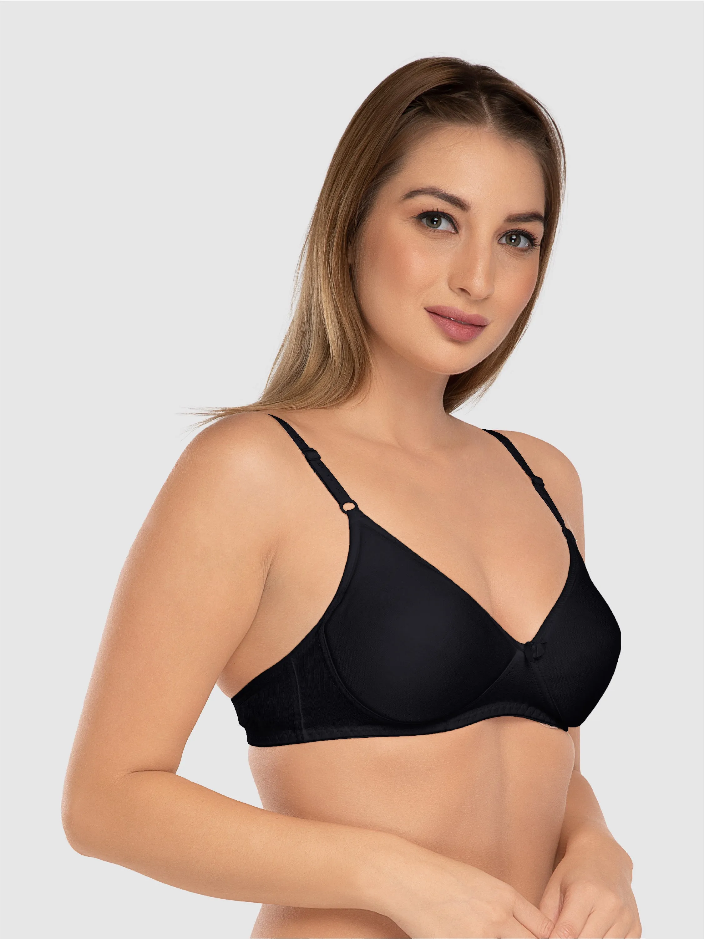 Daisy Dee Black Padded Non Wired Full Coverage Bra NALAMDE-Black