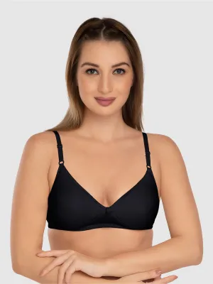Daisy Dee Black Padded Non Wired Full Coverage Bra NALAMDE-Black