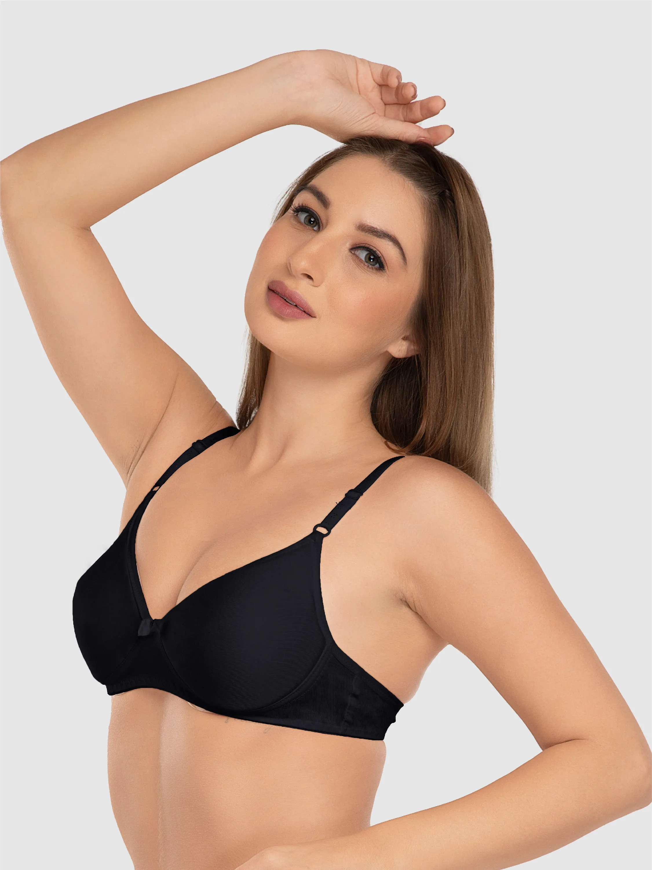 Daisy Dee Black Padded Non Wired Full Coverage Bra NALAMDE-Black