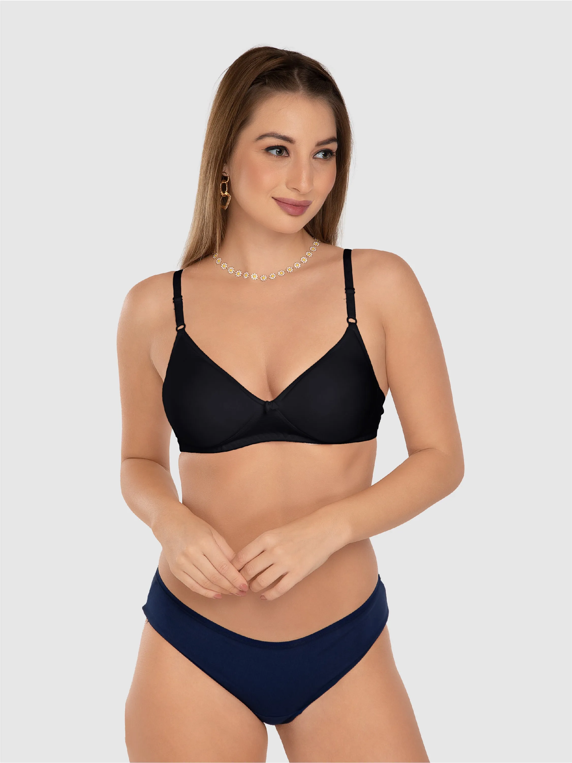 Daisy Dee Black Padded Non Wired Full Coverage Bra NALAMDE-Black