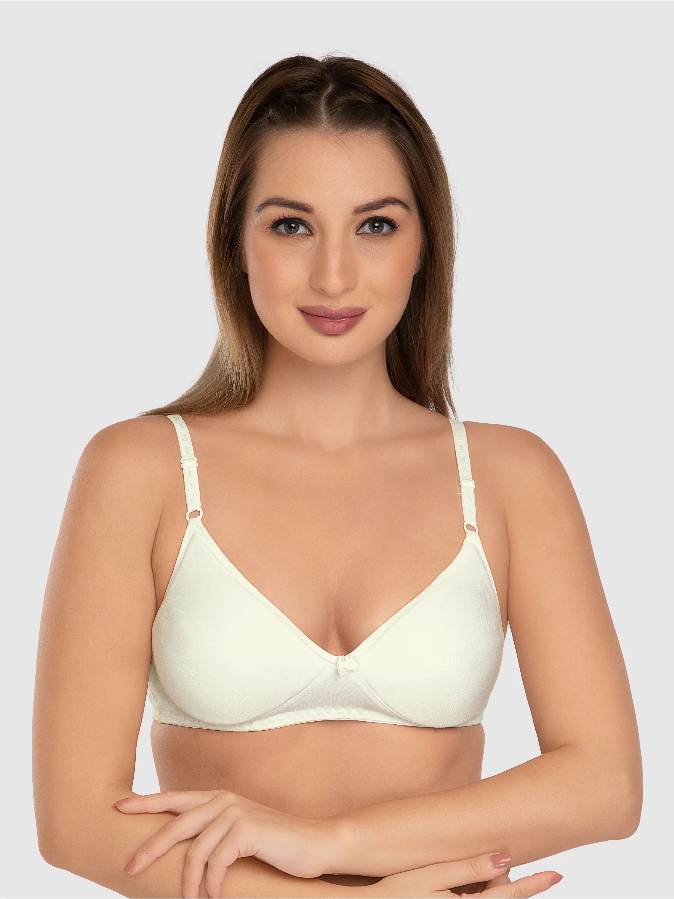 Daisy Dee Cream Padded Non Wired Full Coverage Bra NALAMDE-Cream