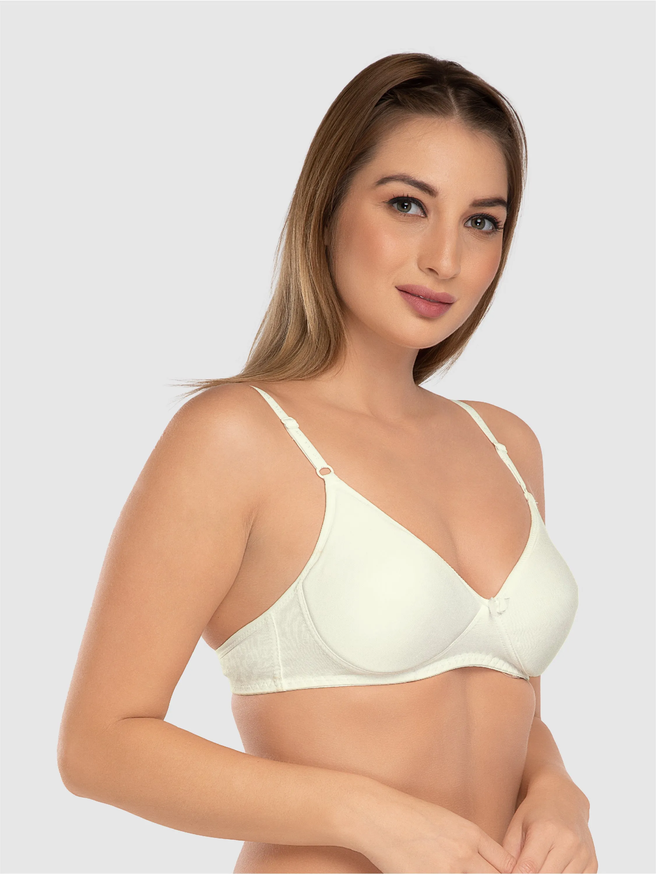 Daisy Dee Cream Padded Non Wired Full Coverage Bra NALAMDE-Cream