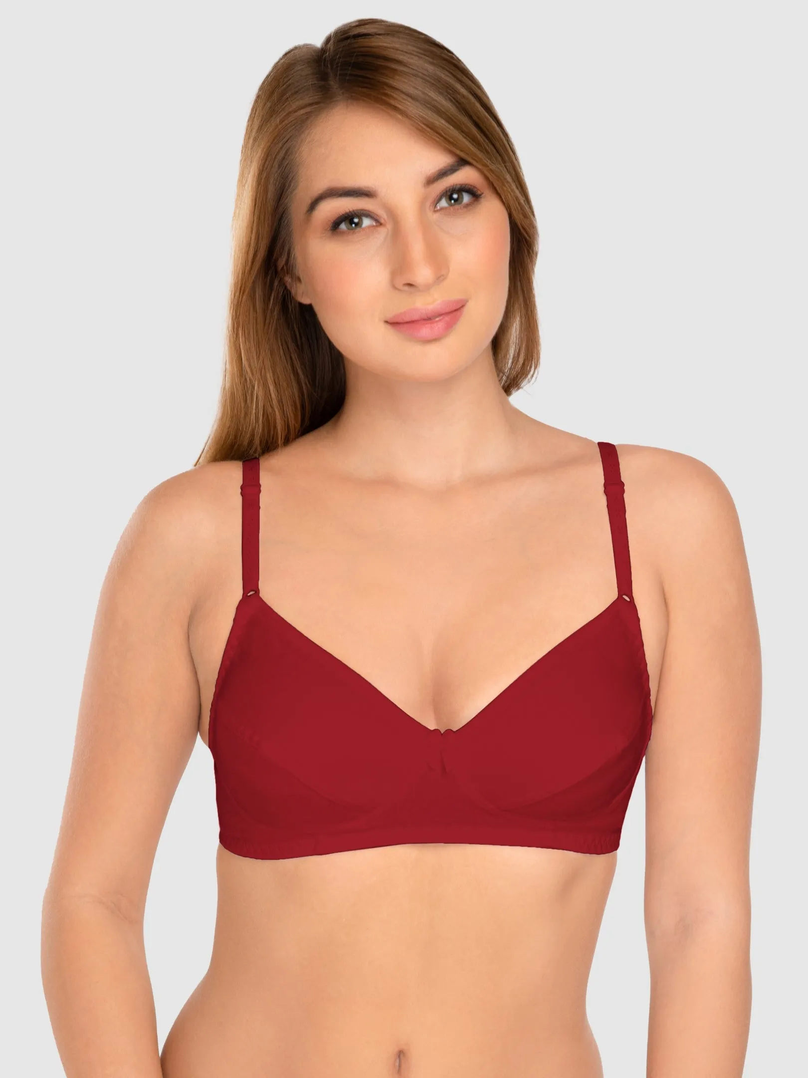 Daisy Dee Maroon Non Padded Non Wired Full Coverage Bra NCLBR-Maroon