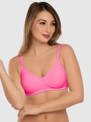 Daisy Dee Salmon Pink Non Padded Non Wired Full Coverage Bra - NSHTL-Salmon Pink