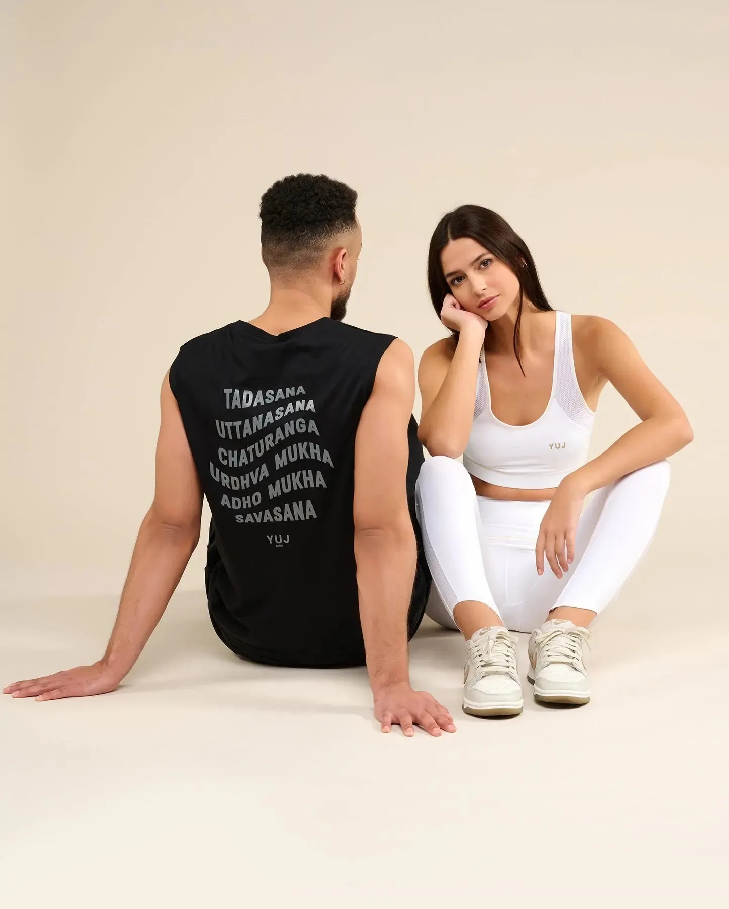 Débardeur de yoga en coton noir pour homme YOGI