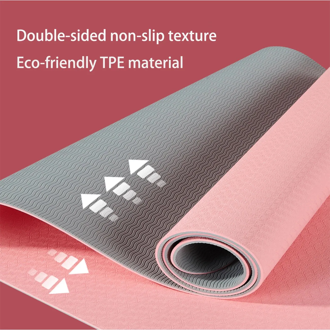 Eco-Friendly Non-Slip Yoga Mat with Strap: Perfect for Home Training & Pilates