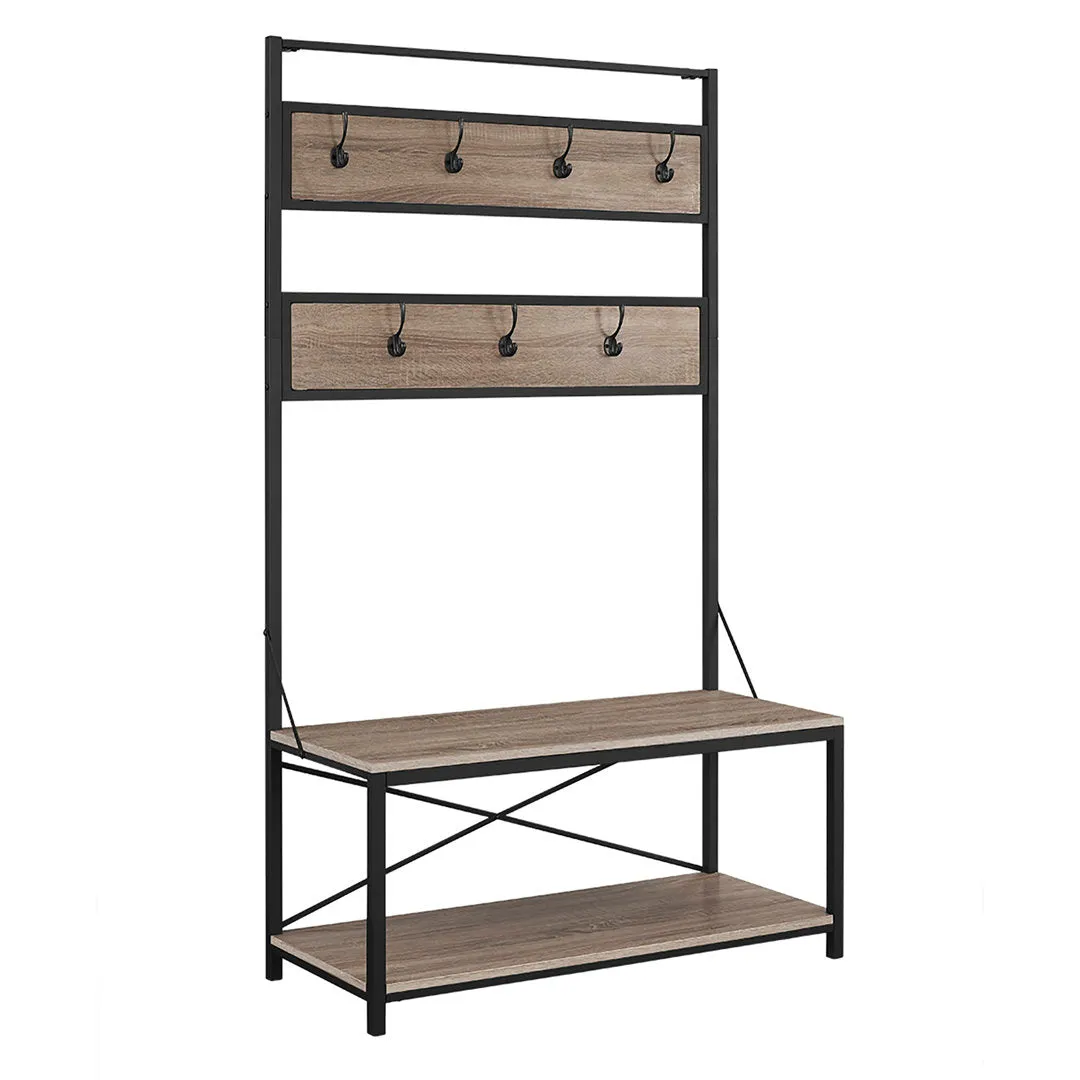 Everheart Hall Tree with Bench and Shoe Storage Gracie Oaks Color: Driftwood