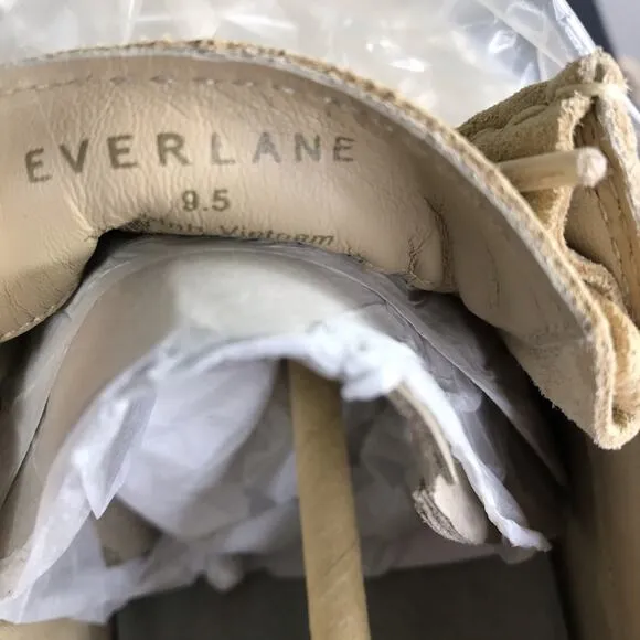 EVERLANE Suede Shoes Men Sz 9.5 Pebble Academia Cottage Gorpcore Y2K Western NWB