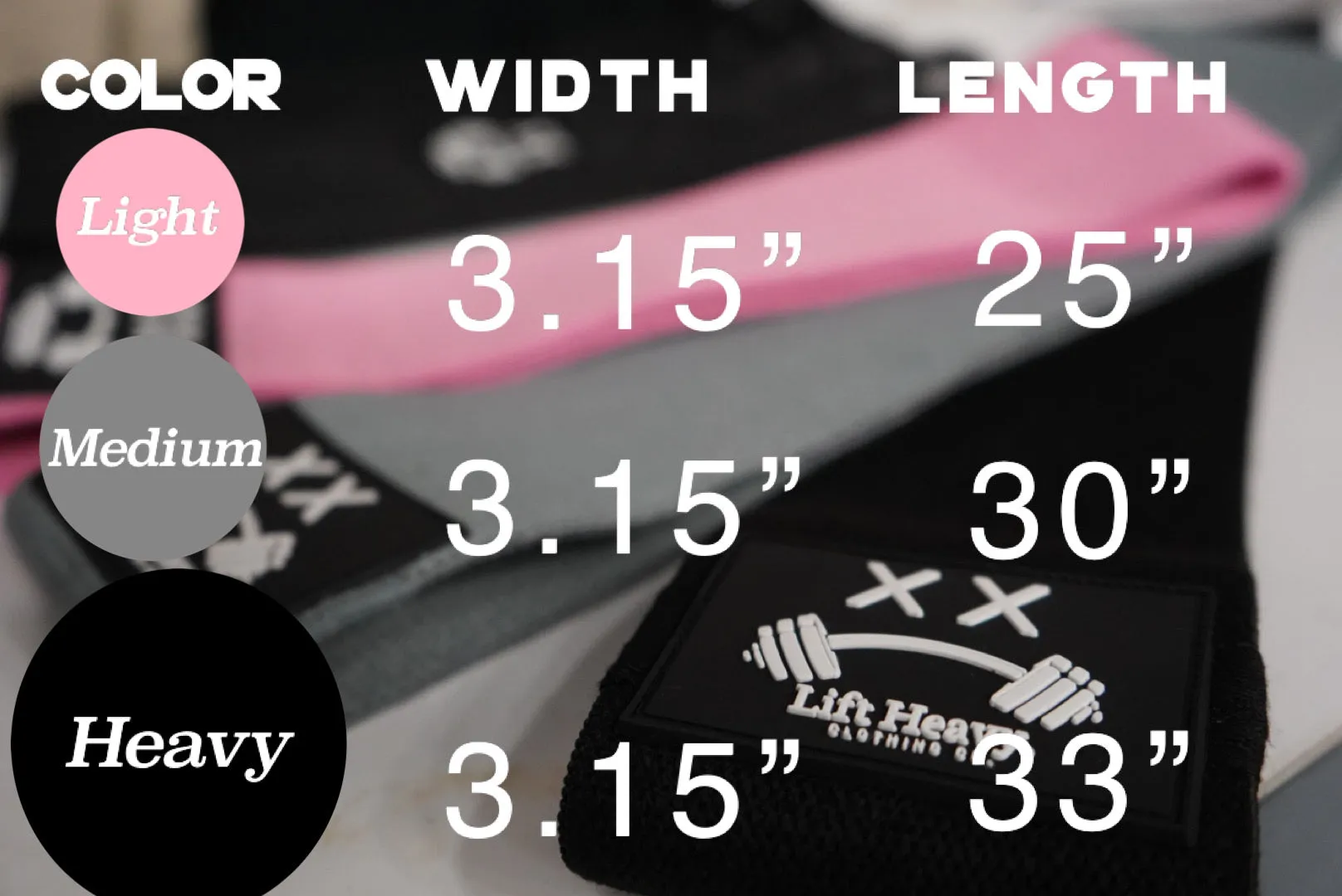 FABRIC RESISTANCE GLUTE BANDS - 3 PACK SET