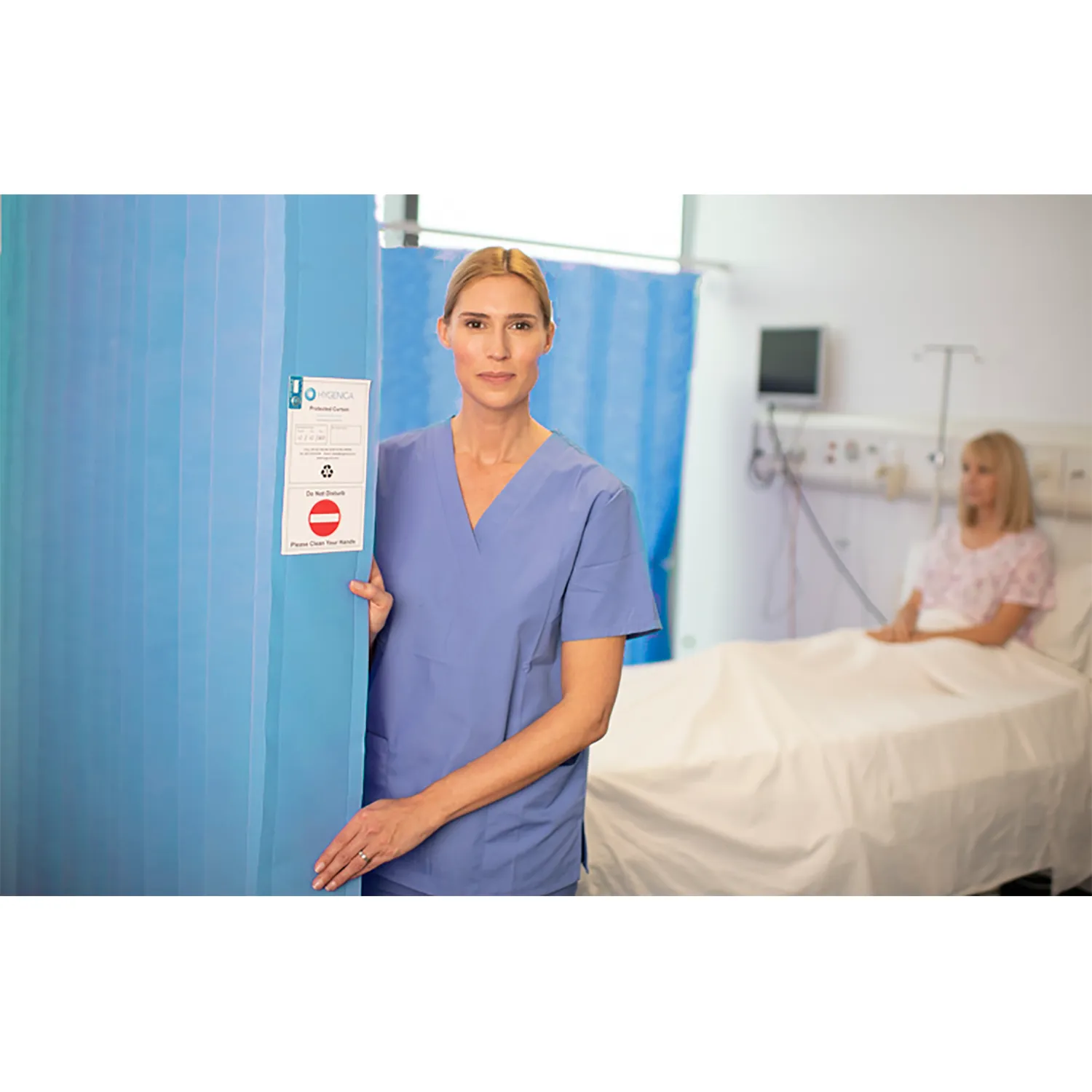 Fantex Disposable Curtains | Standard | Easy Fit | Light Blue | Single