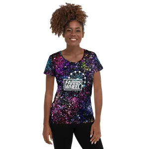 Farris Wheel Galaxy Women's Athletic T-shirt