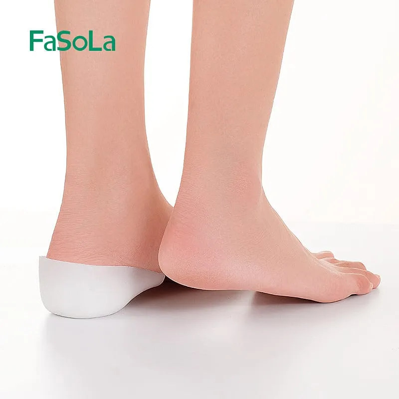 FaSoLa Invisible Silicone Height Increase Insoles for Men - 2.5cm, White