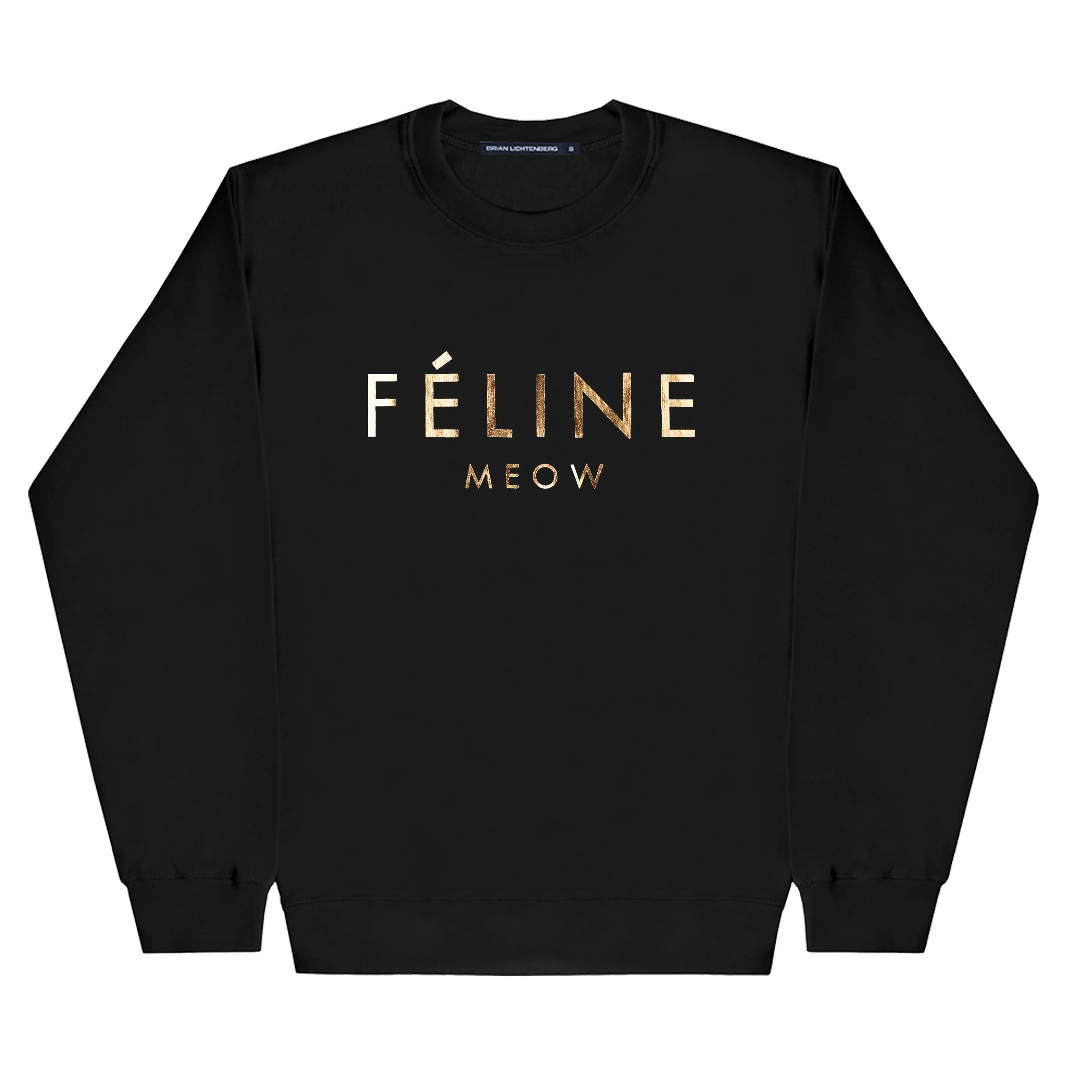 FELINE GOLD FOIL SWEATSHIRT