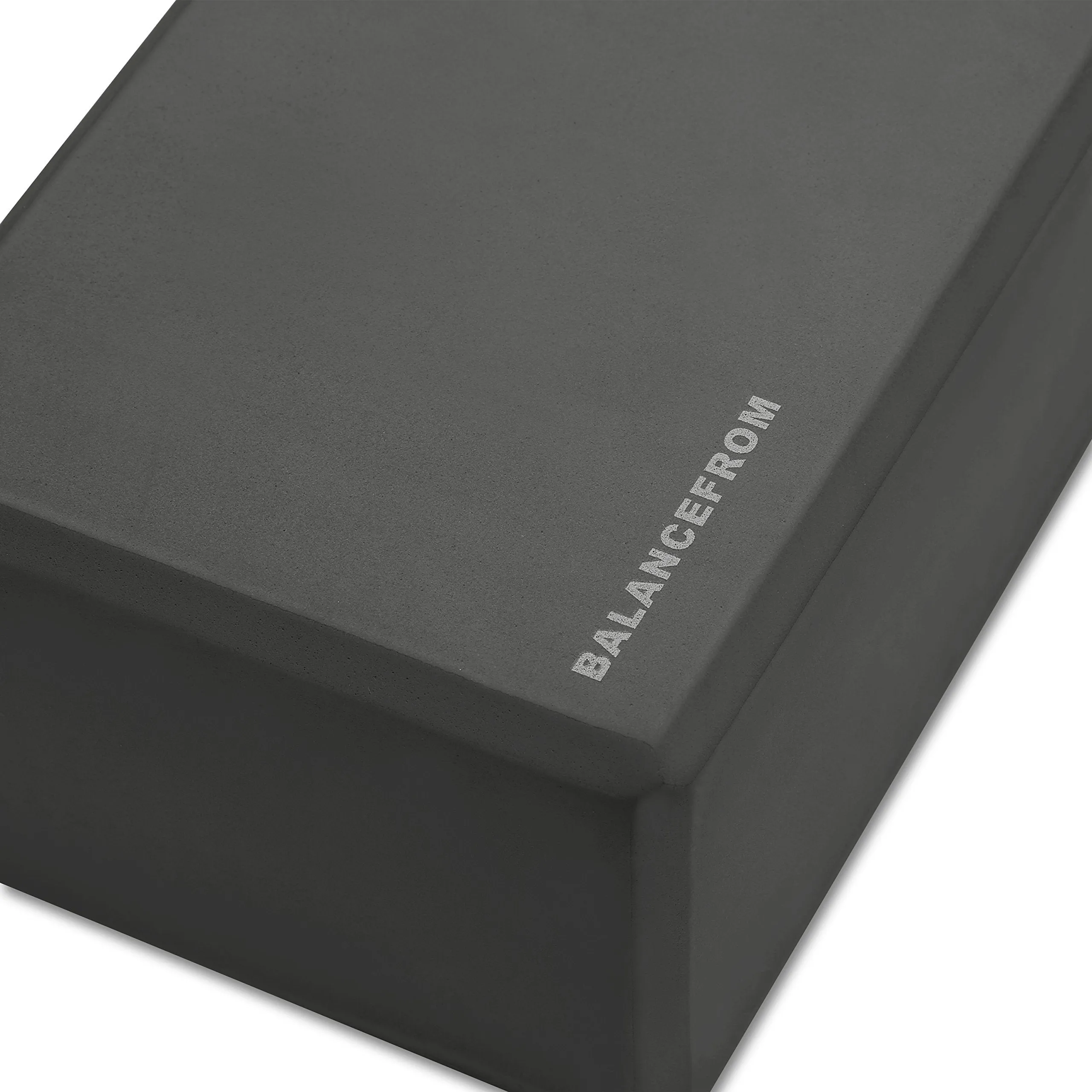 Fitvids Set of 2 High Density Yoga Blocks, 9"x6"x4" Each, Pair (Black)